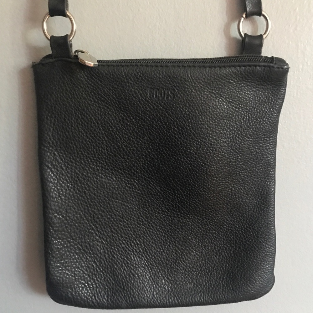 ROOTS black leather crossbody
